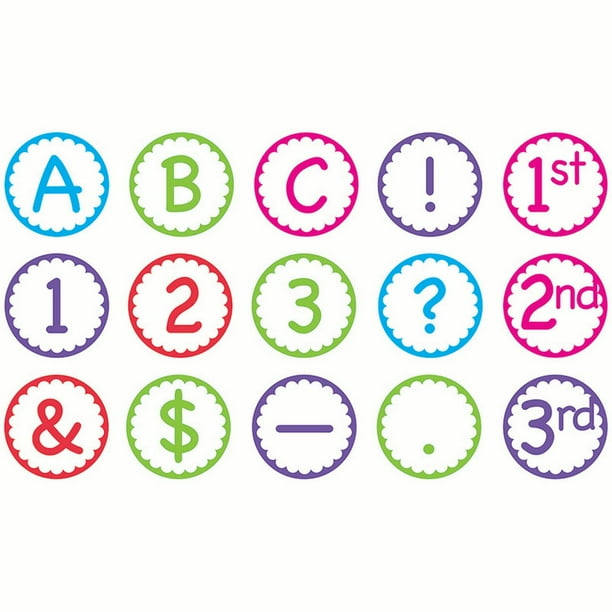 Teacher Created Resources Multicolor Scallop Circle Letters Teacher Created Resources Multicolor Scallop Circle Letters